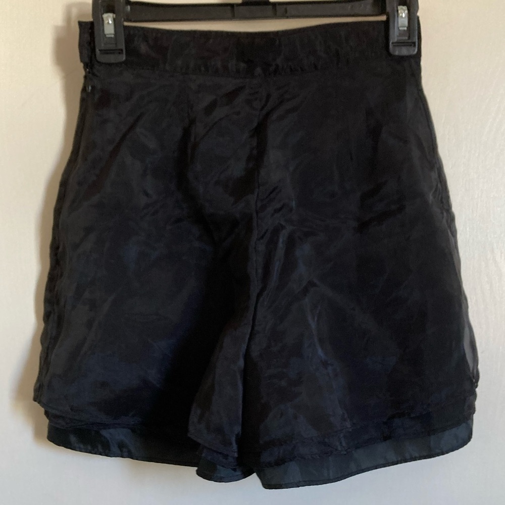 *Kimchi Blue Black Lined Layered Sheer Black Chiffon Size 0 Shorts #X - Picture 9 of 9